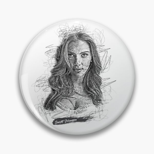Item preview, Scarlett Johansson Abstract Sketch Art, Scarlett Johansson designed and sold by graphic-genie.