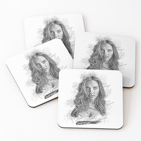Item preview, Scarlett Johansson Abstract Sketch Art, Scarlett Johansson designed and sold by graphic-genie.