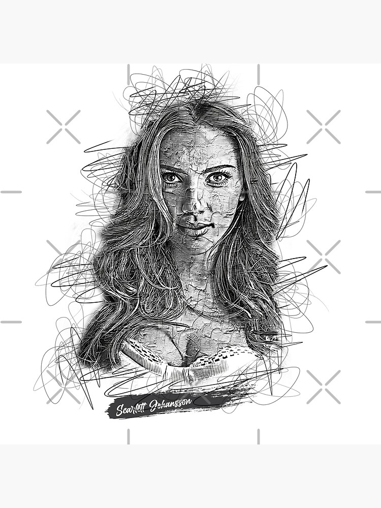 アート・デザイン・音楽 Interview Sep 2003 Scarlett Johansson Scarlett Johansson Abstract Sketch Art, Scarlett Johansson