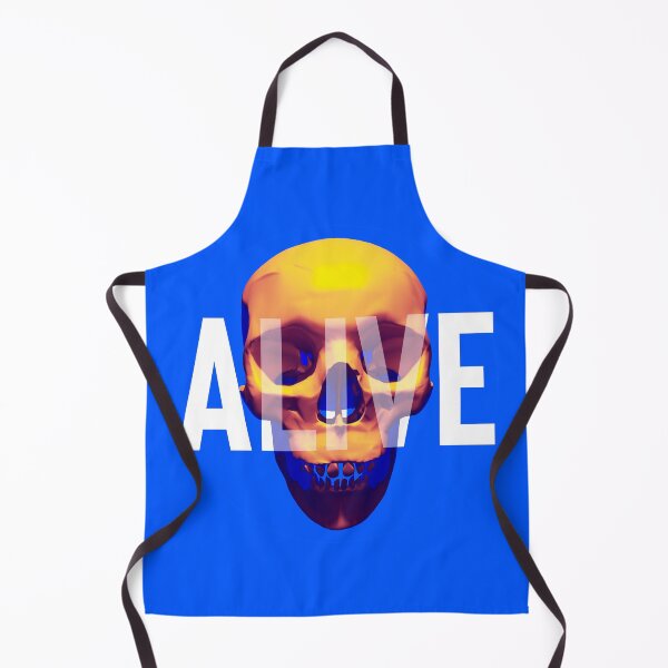 Item preview, Yellow Skull on Blue - ALIVE designed and sold by MisterSquid.