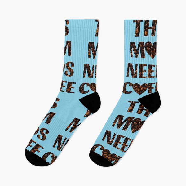 Item preview, This Mom Needs Coffee with Beans on Blue designed and sold by DesignsofNote.