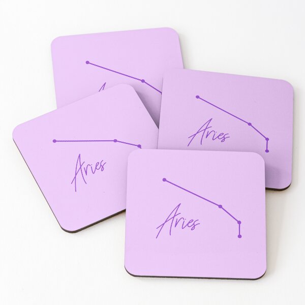 Item preview, Aries Zodiac Sign in Purple designed and sold by tinyteacups.
