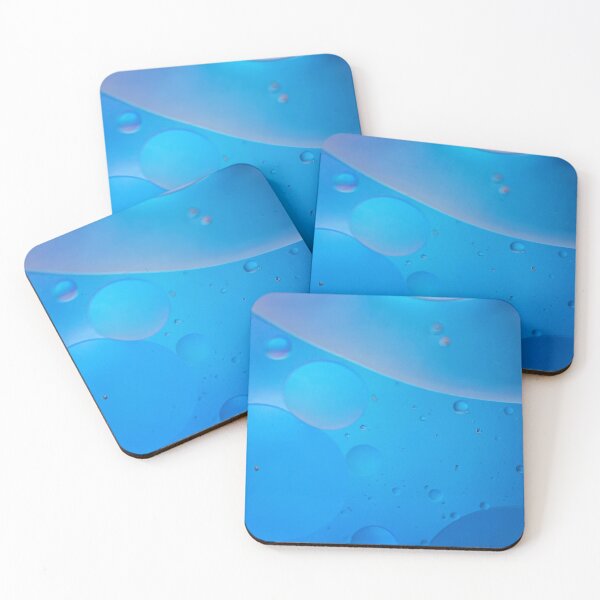 Item preview, Colorful abstract background with oil drops on water. Blue color designed and sold by anytka.