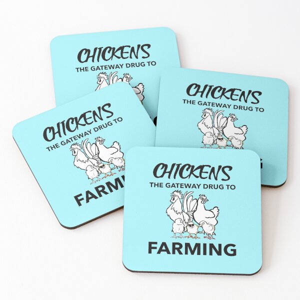 Item preview, Chickens - the gateway drug to farming -funny chicken design in black text designed and sold by katiekendall.