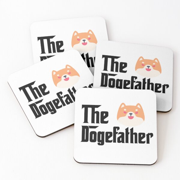 Item preview, The Dogefather Dogecoin Sinister Shiba designed and sold by kindtoearth.