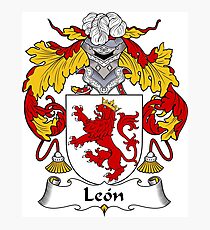 Leon Coat of Arms/Family Crest Photographic Print