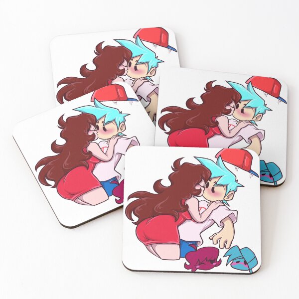 Item preview, Friday Night Funkin Boyfriend and Girlfriend Kiss designed and sold by LazyNacho.