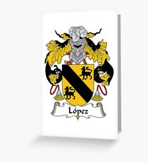 Lopez Coat of Arms/Family Crest Greeting Card