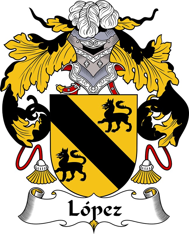 lopez-coat-of-arms-family-crest-stickers-by-william-martin-redbubble