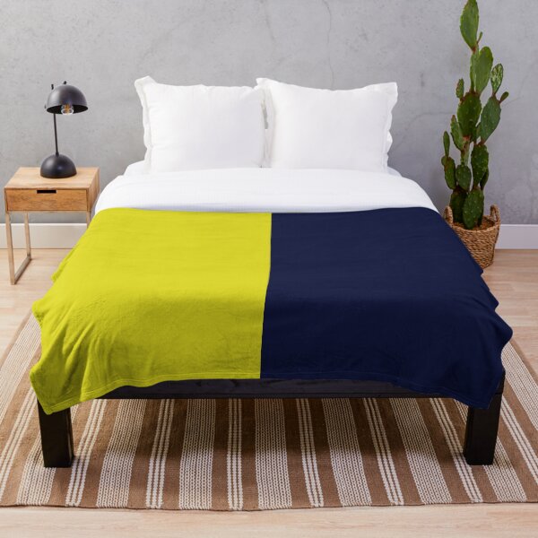 Aperçu de l'œuvre Couleur unie jaune tournesol et bleu marine foncé créée et vendue par PabloPatterns.