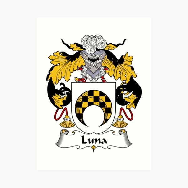 Luna Coat of Arms/Family Crest Art Print