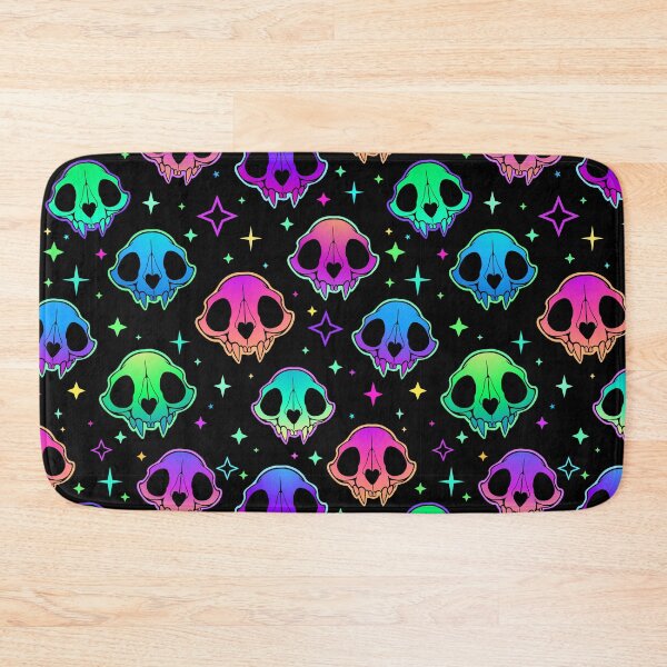 Item preview, Neon Cat Skull  & Stars designed and sold by LadyBlackBlood.