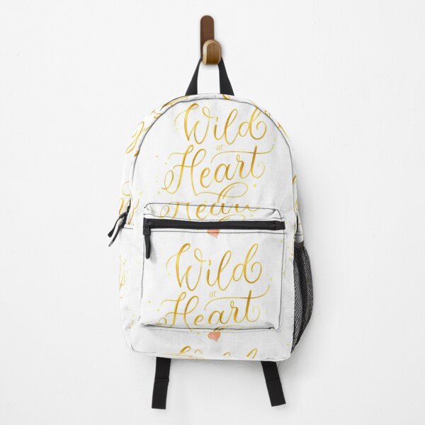 Item preview, Wild at Heart. Gold with a heart. Cool brush calligraphy designed and sold by Sandra Brezina.