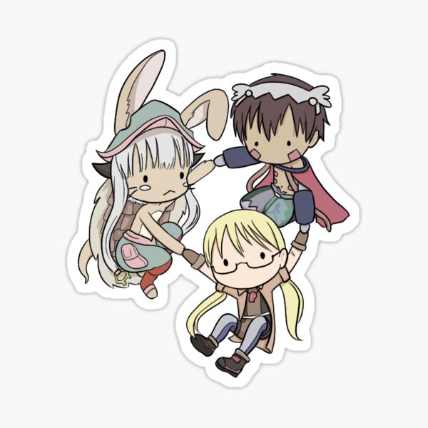 Anime Made in Abyss Characters Flat Rubber Keychain 8 Pieces Set