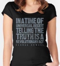 ORWELLIAN TRUTH Women's Fitted Scoop T-Shirt