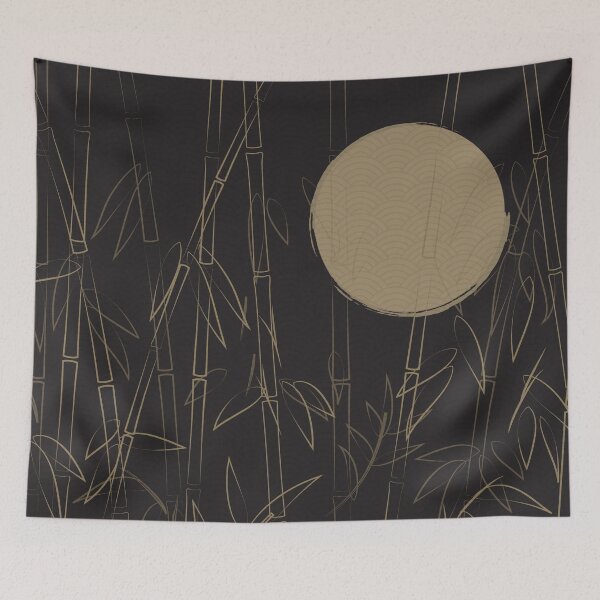Item preview, Golden Moon in Bamboo Forest designed and sold by MaiZephyr.