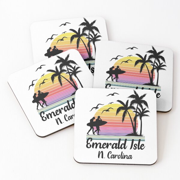 Item preview, Emerald Isle North Carolina Seaside Retro Sunset designed and sold by Home-Spirit.