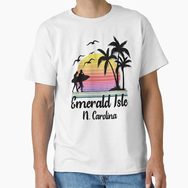 Item preview, Emerald Isle North Carolina Seaside Retro Sunset designed and sold by Home-Spirit.