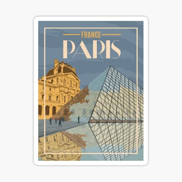 The Louvre - A day in Paris  Sticker