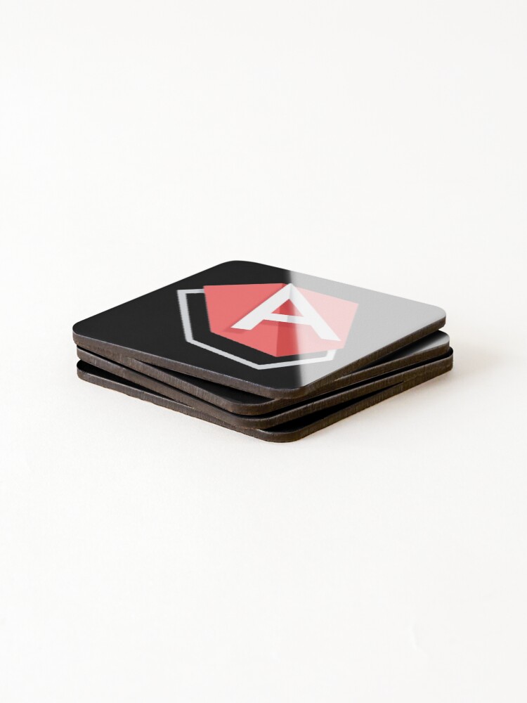 Thumbnail 4 of 5, Coasters (Set of 4), Angular JS JavaScript Logo designed and sold by tshirtsandme.