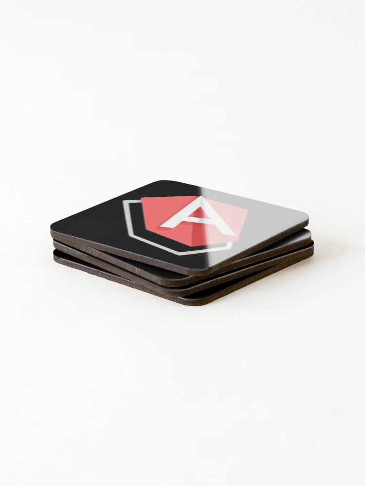 Thumbnail 4 of 5, Coasters (Set of 4), Angular JS JavaScript Logo designed and sold by tshirtsandme.