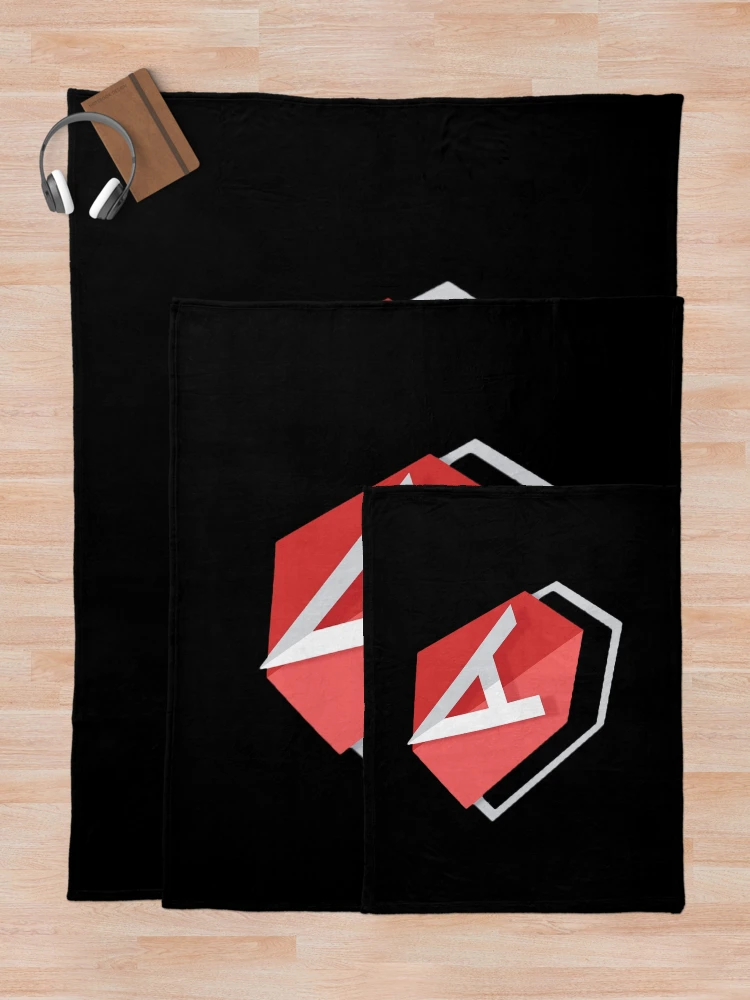 Thumbnail 5 of 6, Throw Blanket, Angular JS JavaScript Logo designed and sold by tshirtsandme.