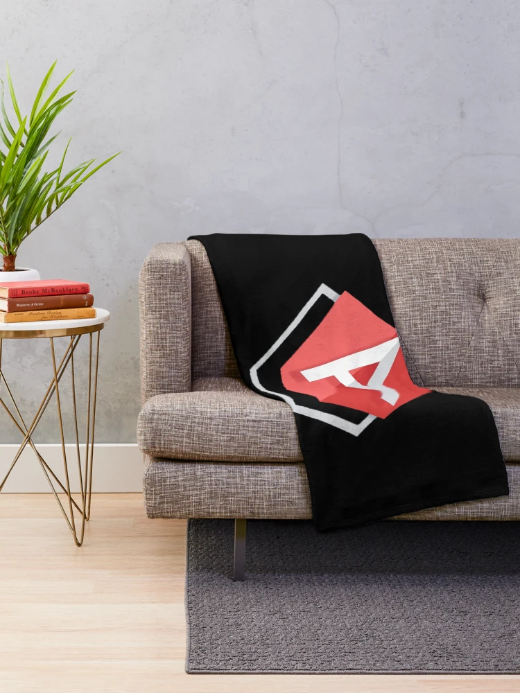 Thumbnail 2 of 6, Throw Blanket, Angular JS JavaScript Logo designed and sold by tshirtsandme.
