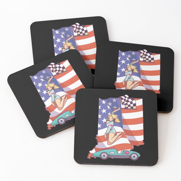 Item preview, racer race car indiana indianapolis american flag designed and sold by FalkDania.