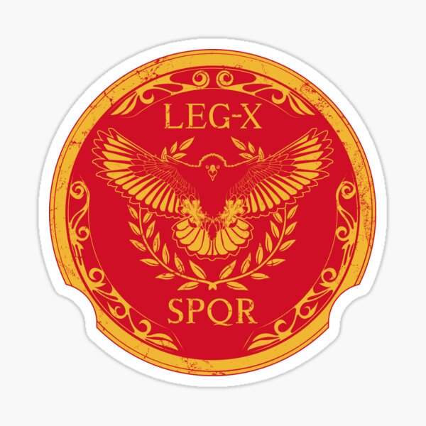 Pegatina «SPQR Legio x Águila romana» de NicGrayGraphic | Redbubble