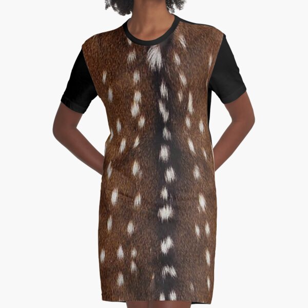 Natural deer skin Graphic T-Shirt Dress