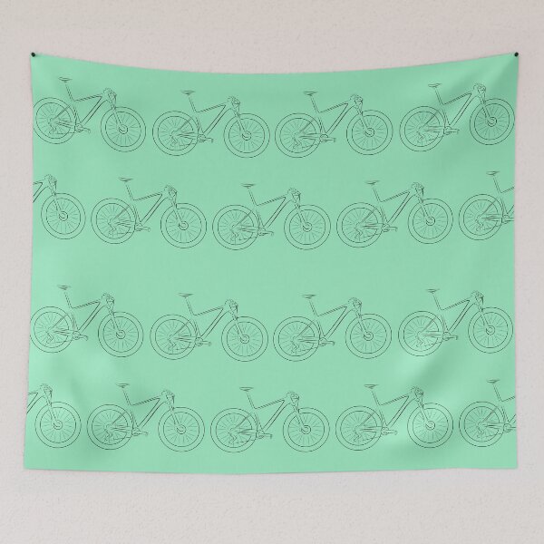 Item preview, XC Mountain Bike Line Art Black designed and sold by RabeDesigns.