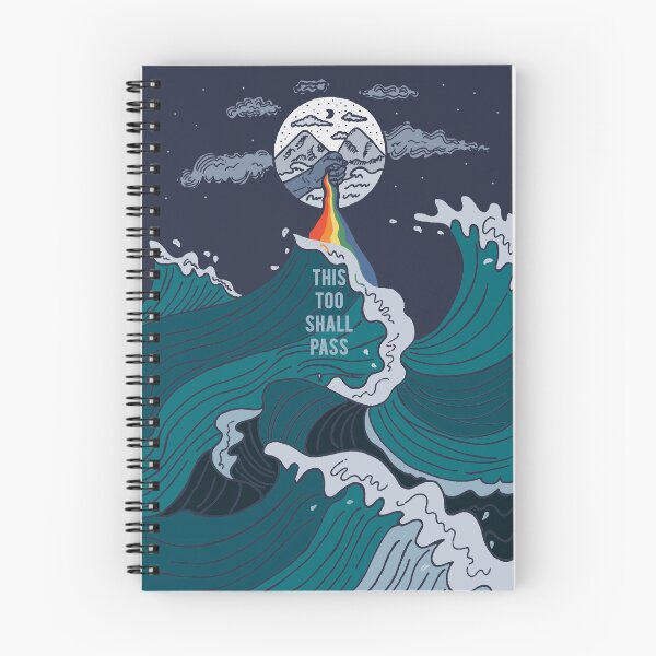Item preview, This Too Shall Pass Ocean Surf Rainbow designed and sold by bittergodart.