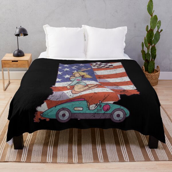 Item preview, racer race car indiana indianapolis american flag distressed designed and sold by FalkDania.
