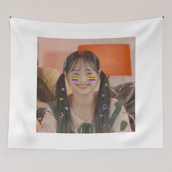 Item preview, chuu smiling with lgbt flag designed and sold by designsbychuu.