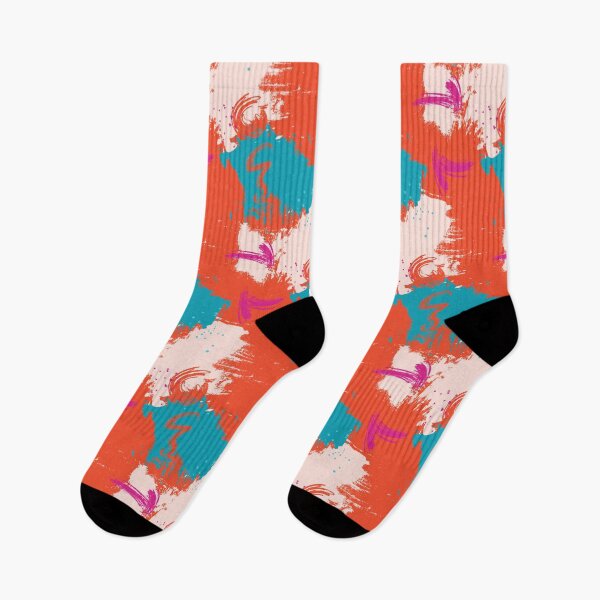 Item preview, Red blue Mid century contrast abstract print designed and sold by Milatoo.