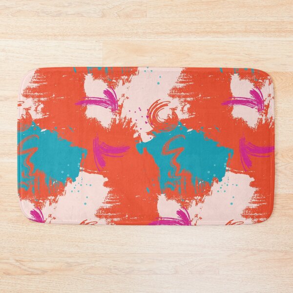 Item preview, Red blue Mid century contrast abstract print designed and sold by Milatoo.