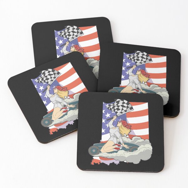 Item preview, racer race car indiana indianapolis american flag designed and sold by FalkDania.