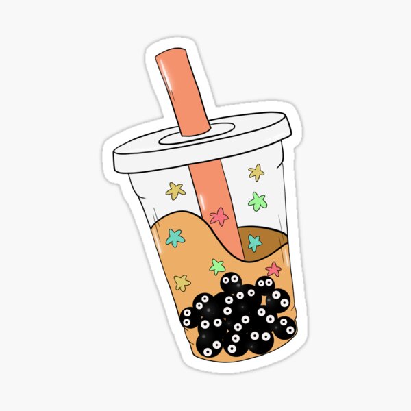 Soot Sprite Boba Tea Sticker