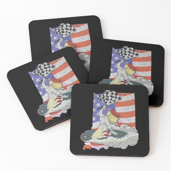 Item preview, racer race car indiana indianapolis american flag distressed designed and sold by FalkDania.