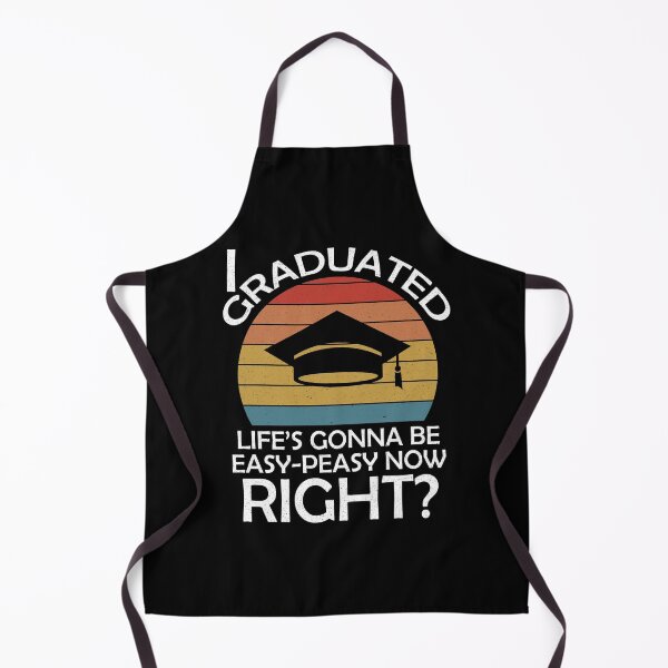 Item preview, I Graduated Lifes Gonna Be Easy Peasy Now Right? - Funny Graduation Quotes 2024 - White Text designed and sold by DrawingBoard.