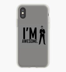 "I'm Awesome" Grey Addition with Barney iPhone Case