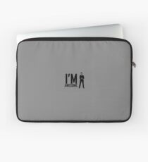 "I'm Awesome" Grey Addition with Barney Laptop Sleeve