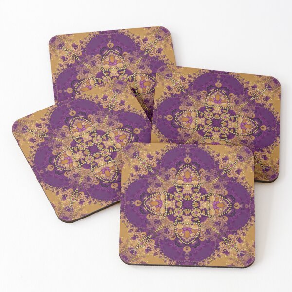 Item preview, Mustard Gold and Purple Fuchsia Geometry designed and sold by webgrrl.