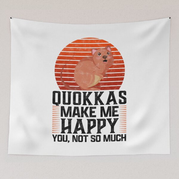 Item preview, Quokkas me hace feliz humor marsupial designed and sold by madgrfx.
