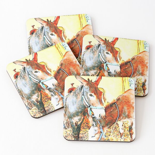 Item preview, Two donkeys in the stable designed and sold by Giuseppe Cocco.