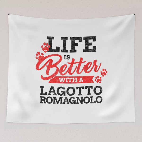 Item preview, Life is better with Lagotto Romagnolo truffle dog saying designed and sold by madgrfx.