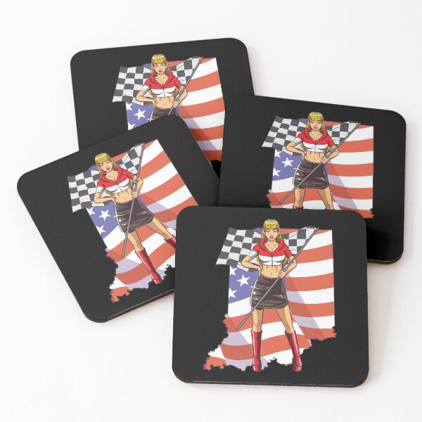 Item preview, racer race car indiana indianapolis american flag  designed and sold by FalkDania.