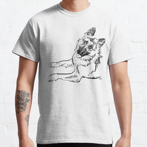 German Shepherd Drawing Classic T-Shirt