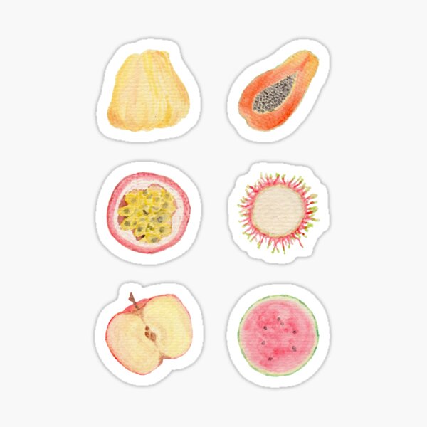 Item preview, Six tropical fruits designed and sold by aurelliate.