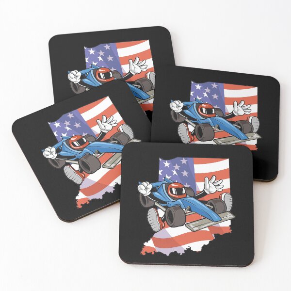 Item preview, racer race car indiana indianapolis american flag designed and sold by FalkDania.